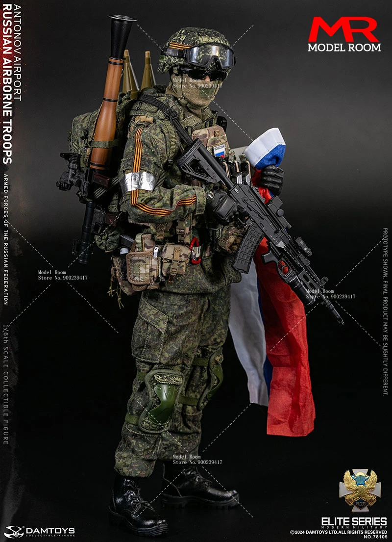 2025 Q2 DAMTOYS 78105 1/6 Russian Airborne Troops Antonov Airport Senior Rifleman Soldier Action Figure Model for Collection