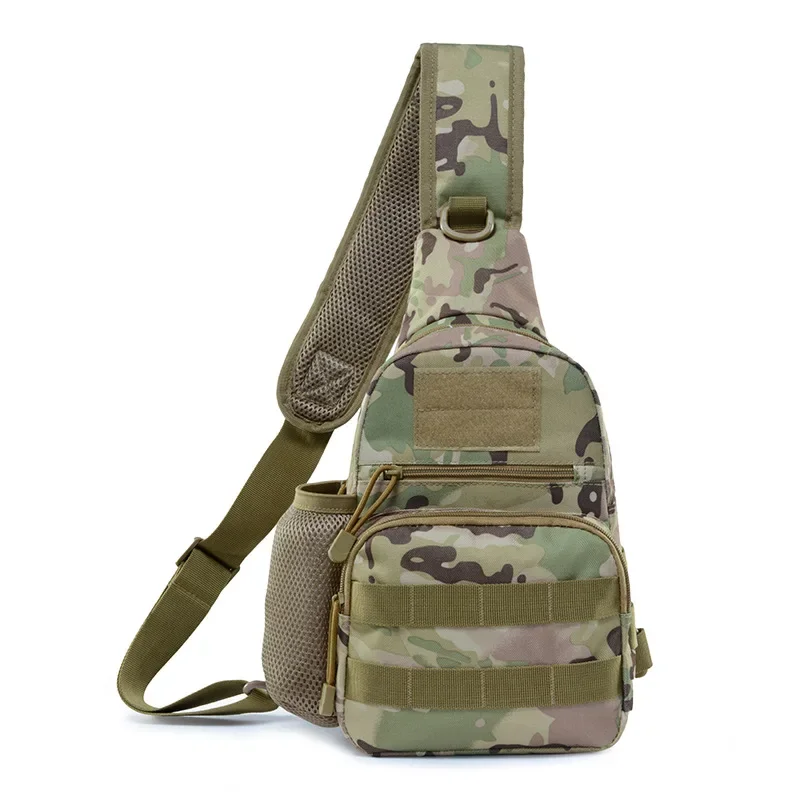 กระเป๋าเป้สะพายหลังยุทธวิธีกลางแจ้งกระเป๋าคาดหน้าอก Camouflage Rucksack เดินป่าค่ายทหารเดินทางกันน้ำสำหรับกีฬากระเป๋า