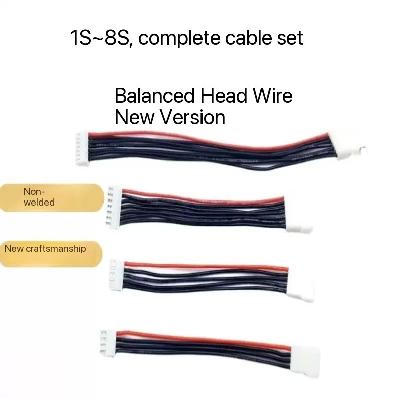 RC Model LiPo Battery Balancing Charger Plugs (Male/Female) 1S 2S 3S 4S 5S 6S 8S Charging Extension Cable Dual-End Balance Cable