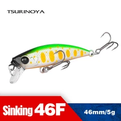 TSURINOYA Intruder 46S Sinking Fishing Lure For Trout Game 46mm 5g Super Slide Hooks Minnow Artificial Hard Bait Fishing Tackle