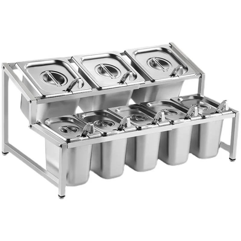 

Stainless steel, buffet, seasoning table, commercial, restaurant, hot pot, seasoning