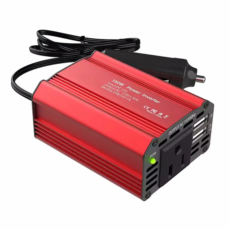 

New 150W Power Converter 12V To 110V Booster Car Inverter Automotive Power Conversion Unit Boost US Plug