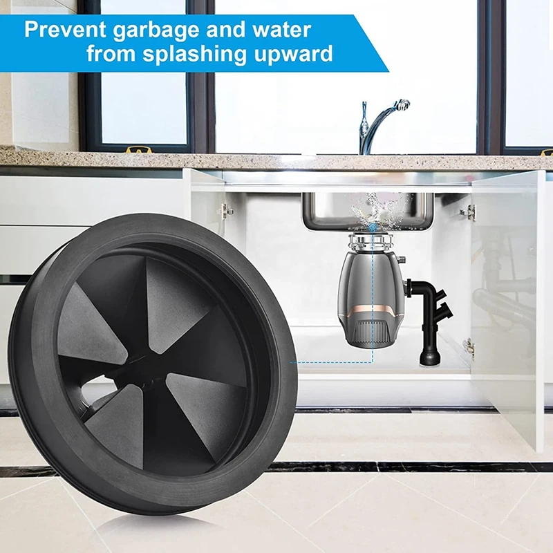 A82I-Sink Backsplash Garbage Disposal Splash Guard Food Waste Disposer Splash Guard Collar Replacement Silent Cover