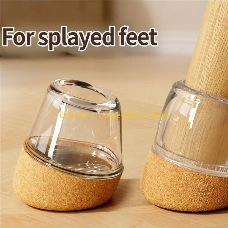 92MF 4Pcs Nonslip Chair Leg Protectors Foot Cover Furniture Table Feet For Stable Fit