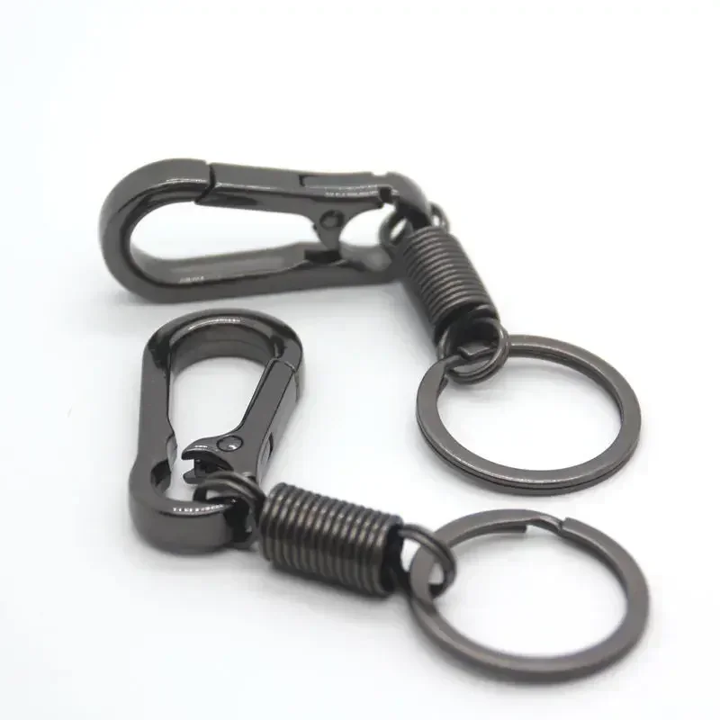 Frühling Metall Schlüsselanhänger Einziehbare Starke Kürbis Schnalle Anti-verloren Hängen Schlüsselring Verschluss Karabiner Klettern Haken Taille Gürtel Clip