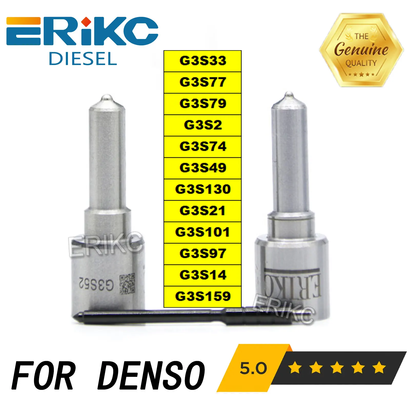 G3S33 G3S77 G3S79 G3S2 G3S74 Common Rail Injector Nozzle G3S49 G3S130 G3S21 G3S101 G3S97 G3S14 G3S159 for DENSO Injection