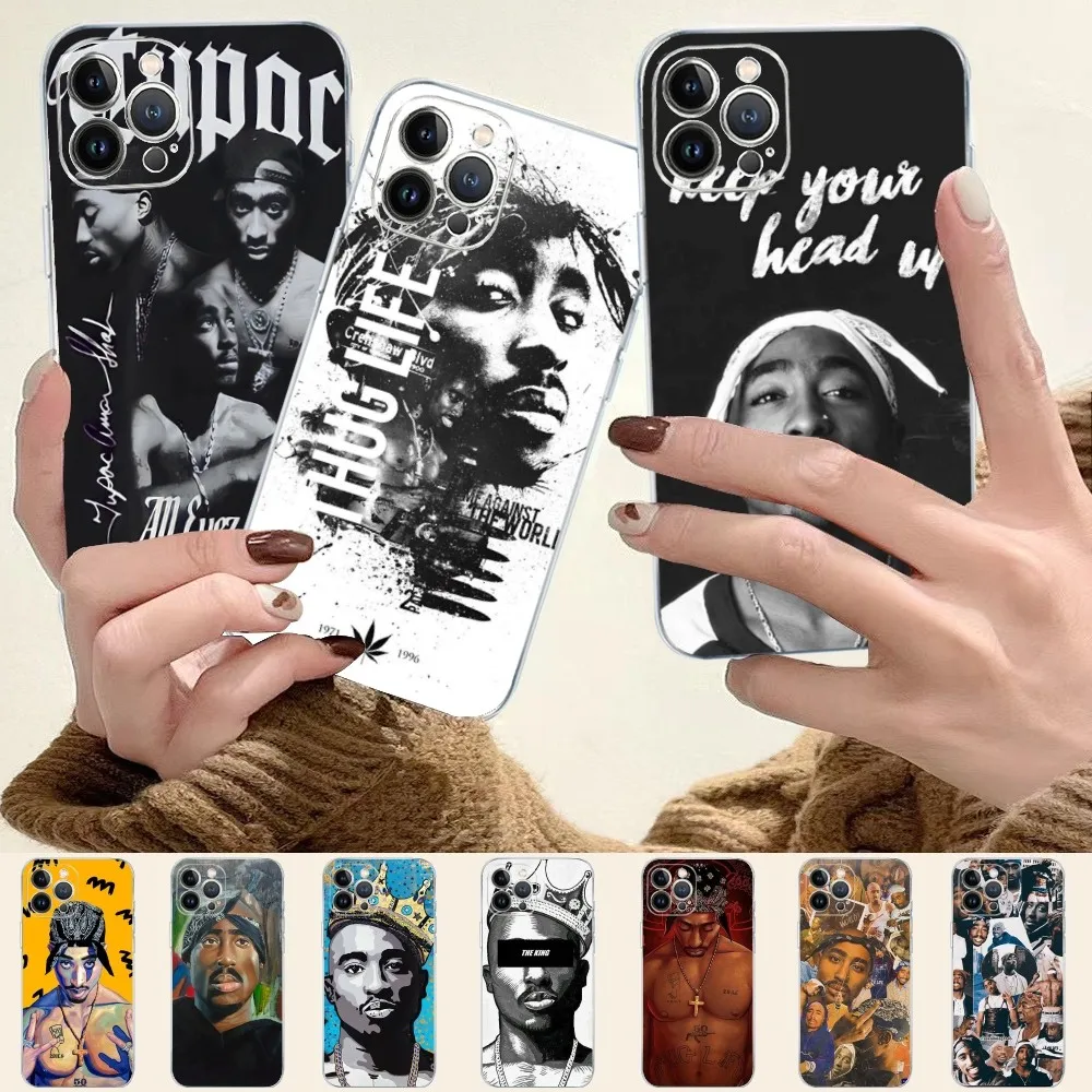 2pac Tupac Amaru Shakur Makaveli Phone Case For iPhone 14 11 12 13 Mini Pro XS Max Cover 6 7 8 Plus X XR SE 2020 Funda Shell