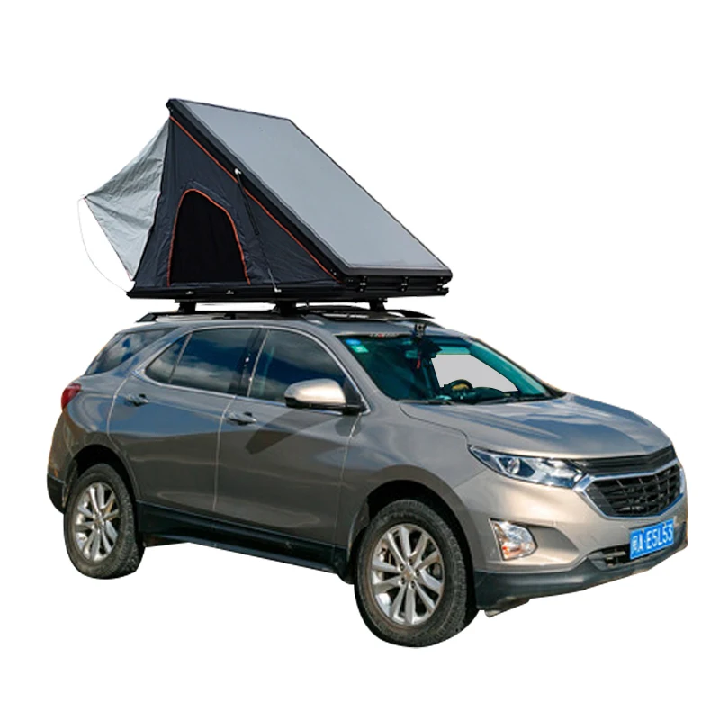 2026 Triangle Hard Shell Roof Top Tent with Quick Automatic Opening, Aluminum Alloy 1-2 Person Tent for SUV Truckpromote sales