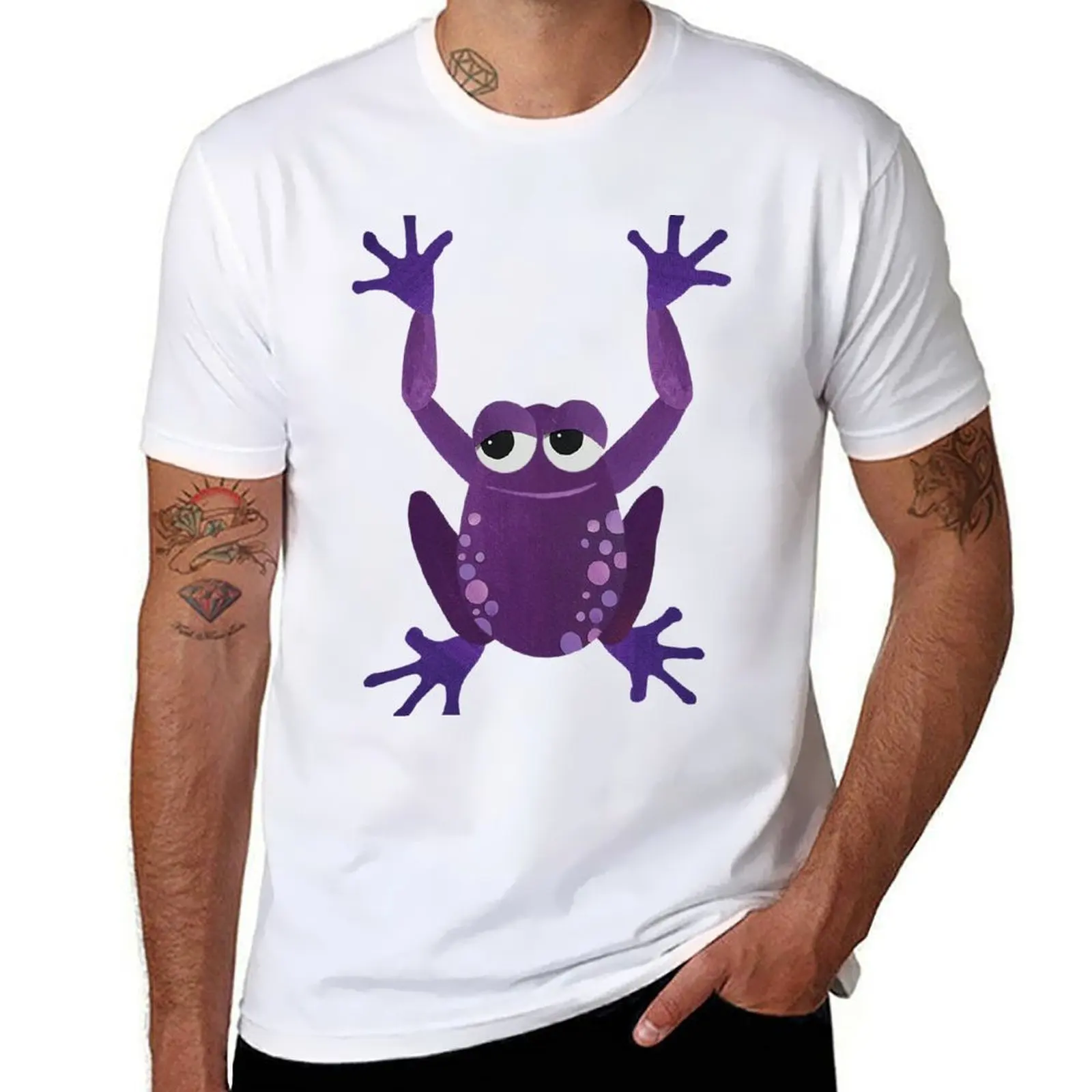 

Purple Frog T-Shirt man graphic t shirt funny t shirts cotton T-Shirt