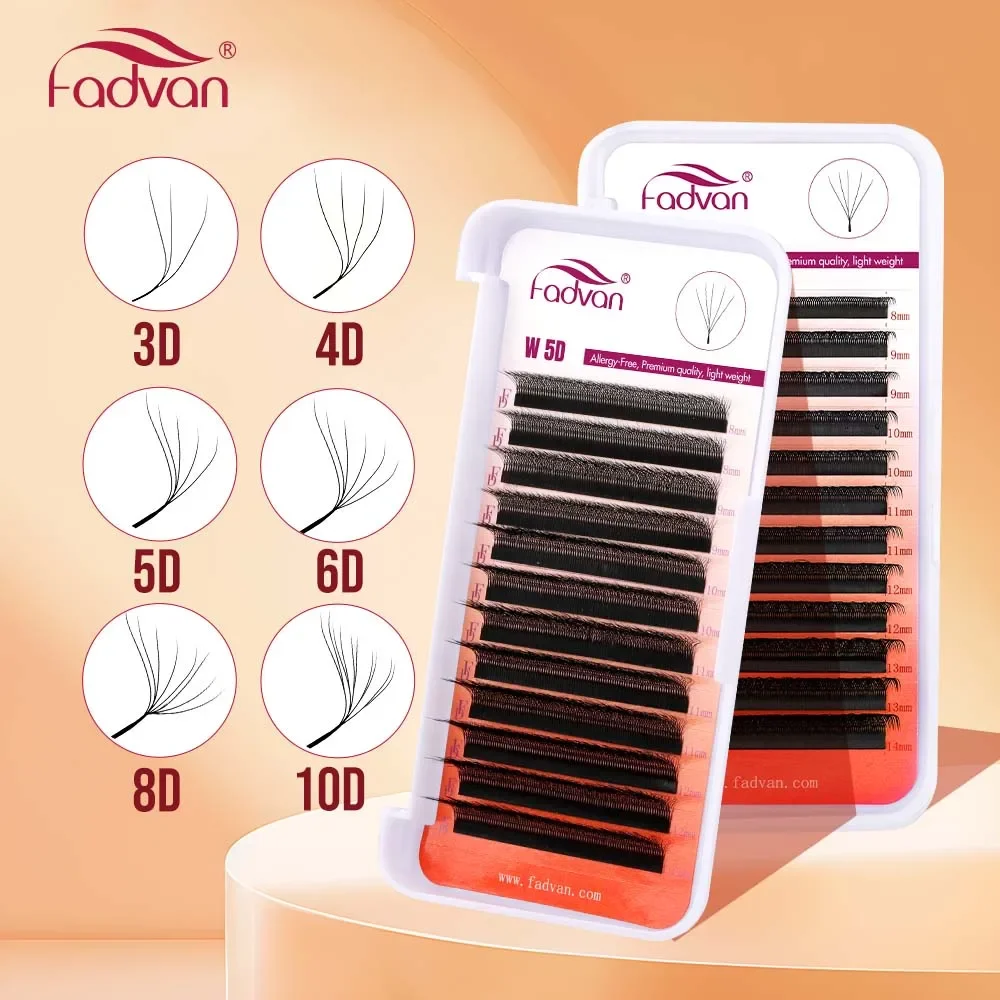 

3D/4D/5D/6D/7D/8D W Shape Eyelash Extension curl C/D Premade Volume Fan False Eyelashes Natural Faux Mink Lashes Makeup Supplies