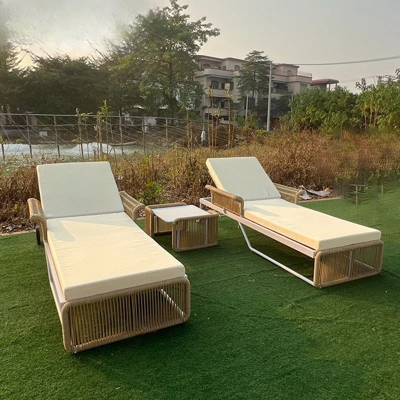 Factory Direct Compatible With Outdoor Modern Simple Sofa Chair Garden Courtyard Open-air Rain and Sun Protection