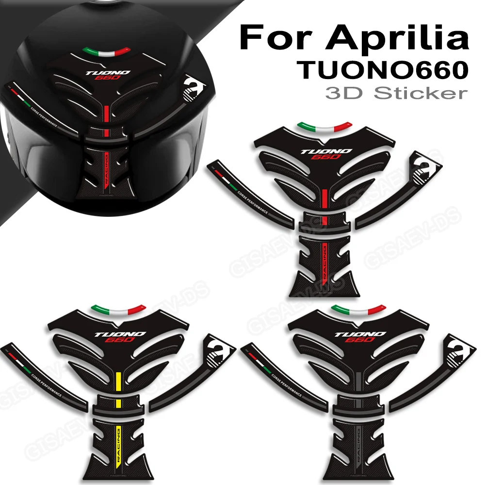

Motorcycle For Aprilia TUONO660 TUONO 660 Factory Stickers Protector Tank Pad Side Fuel Oil Kit Knee Decal