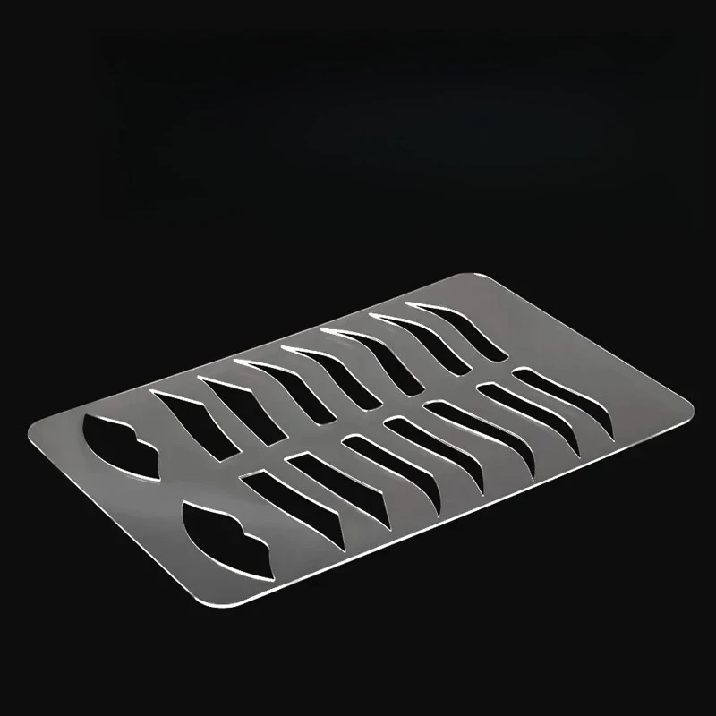 

Reusable Makeup Eyebrow Practice Stencil Brow Lips Template for Microblading Grooming Styling Drawing Guide 1pcs