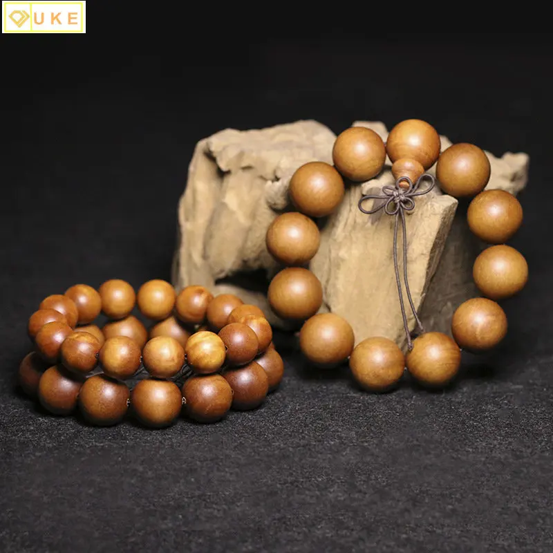 

Wholesale Sandalwood Beads Hand String Fragrance Long Male Bracelet Wholesale Laoshan Sandalwood Black Meat Bracelet Charms