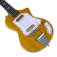 Yellow Color 38 Inch 6 Strings Mini electric guitar High gloss Neck through basswood body imported pickup good handicraft