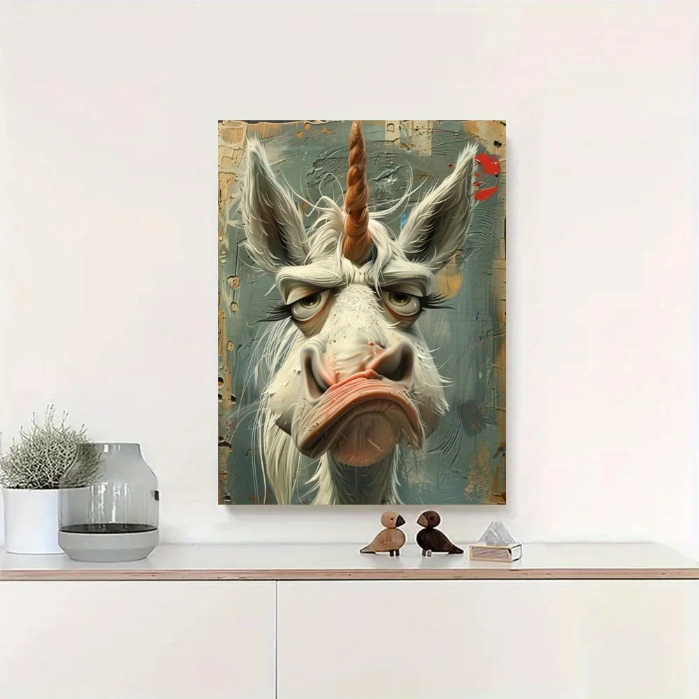 Whimsical Unicorn Canvas Art No Frame, Suitable for Living Room, Bedroom, Restaurant