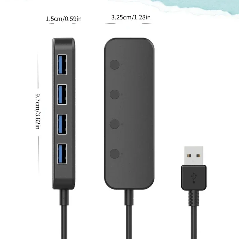 4 Poort Usb3.0 Hub Usb Naar Usb 3.0X4 Multiports Adapters Voor Pc Computer Laptops Usb Extensie Extenders