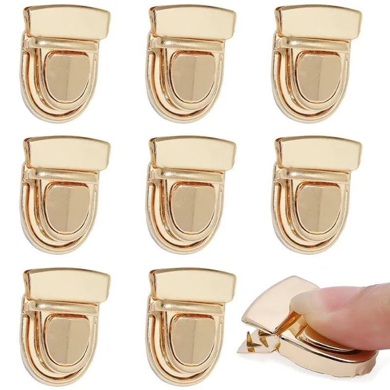 5pcs Metal Locks Bag Clasp Catch Buckle for Purse Totes Handbags Shoulder Bags Closures Snap Clasps DIY Craft Bag Accessories