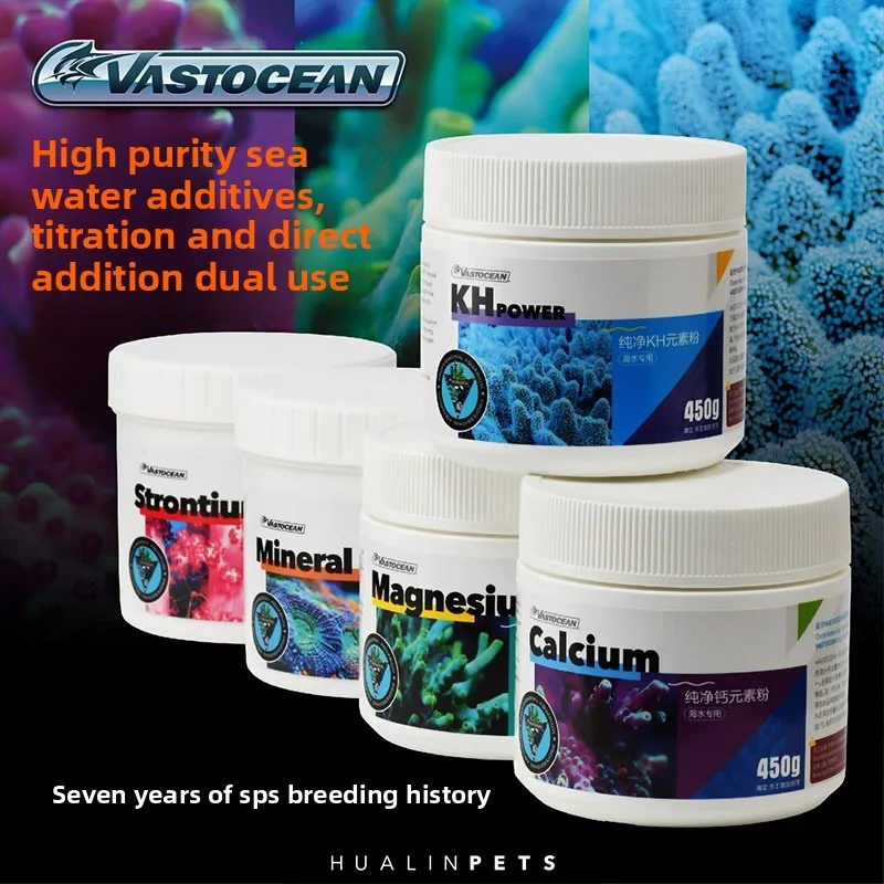 

VASTOCEAN Calcium Magnesium KH Booster Powder - Essential Reef Tank Additives for Water Stability,Coralline Algae & Coral Growth