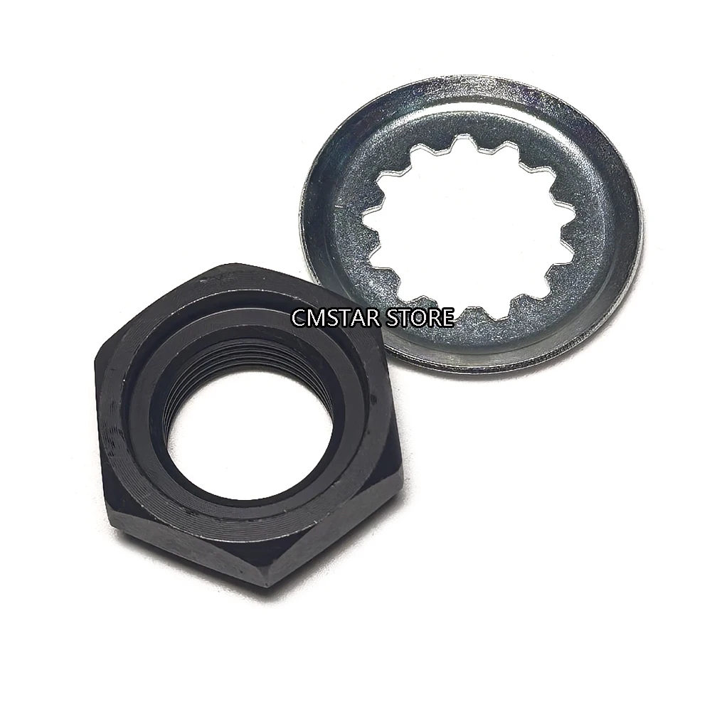 Para CFMOTO 450MT 450SR 450SRS CLC450: Tuercas de piñón delantero pequeño, tuerca de piñón, tuerca de subeje y arandela de seguridad para motocicleta