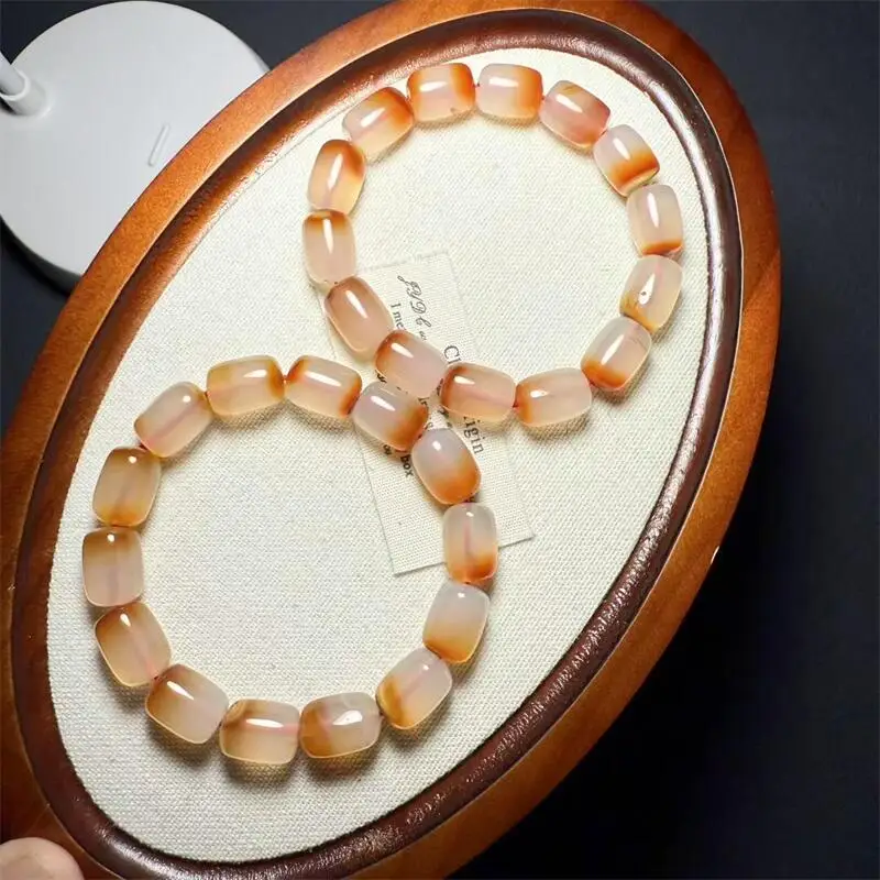 

Натуральный агат, ведро, браслет из бисера, подвески, изысканный для женщин, ювелирные изделия, подарок, кристалл, энергетический подарок, 1 шт.