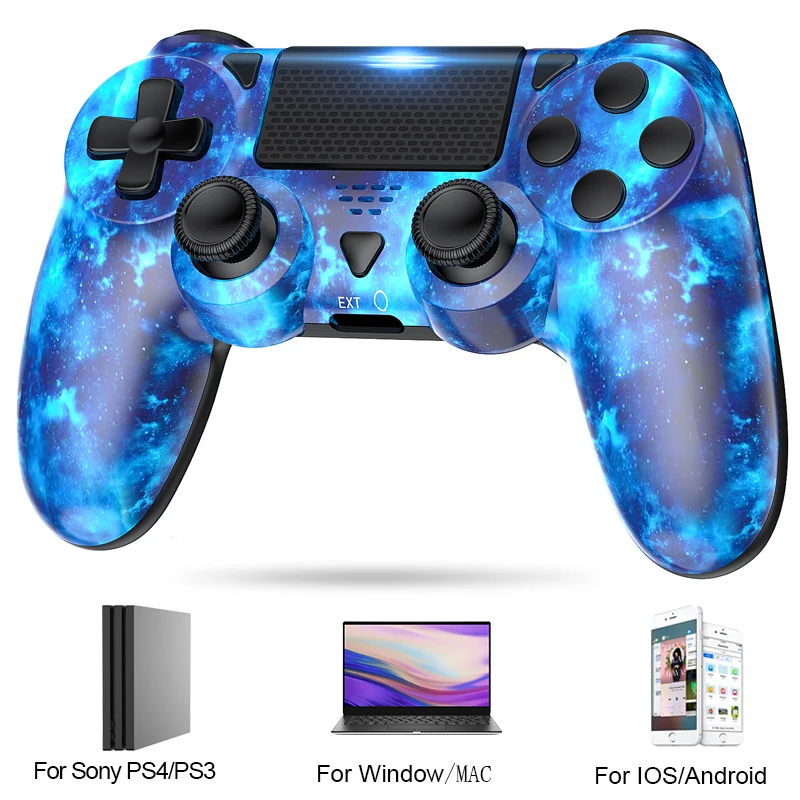 Blue Universe For PS4 Bluetooth Gamepad for IOS/Android/Windows/MAC Console PC Controller Remote Game Controle Joystick