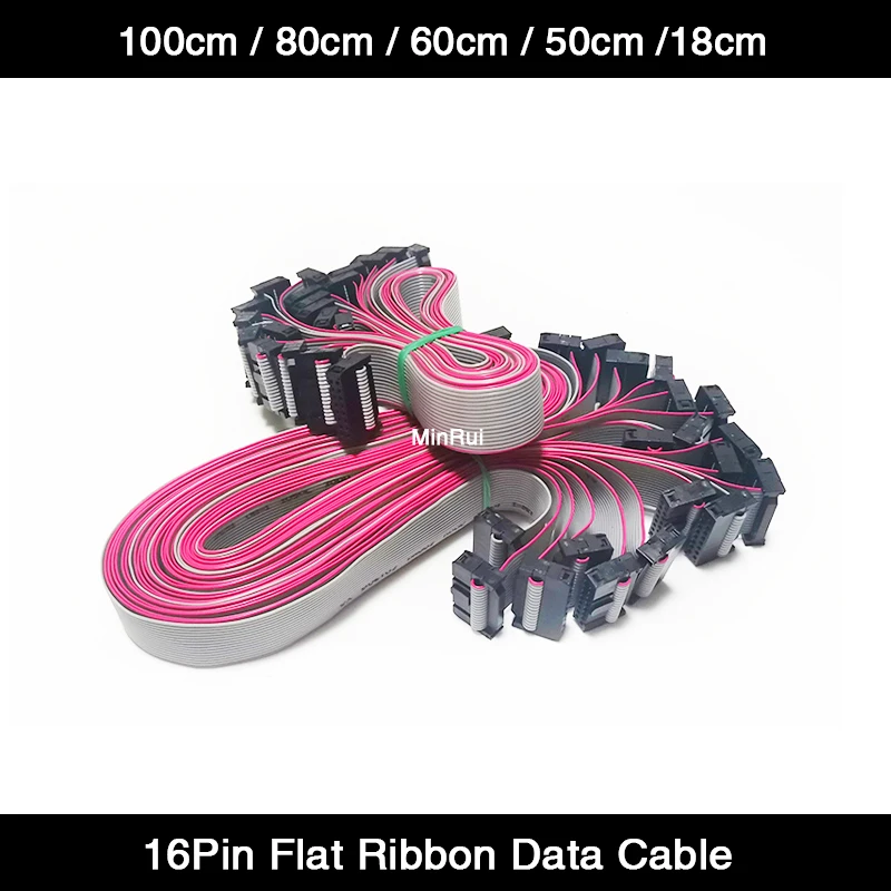 

100cm 80cm 60cm 50cm 18cm 16Pin Flat Ribbon / Flat Wire / HUB Cable Indoor / Outdoor LED Screen Modules Data Cable