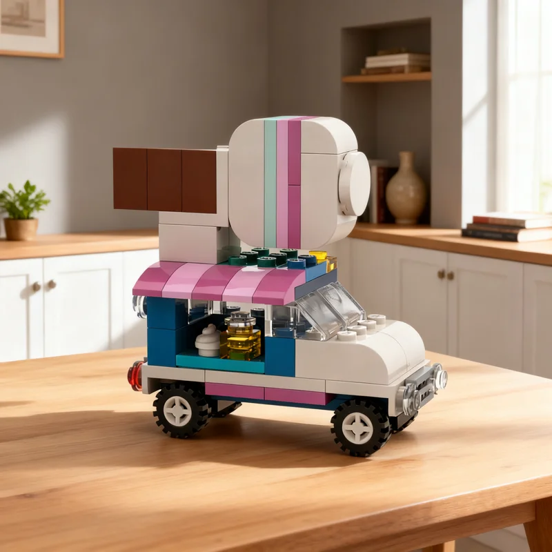 292pcs MOC Classic 11036 Ice cream cafe Model Christmas Gift Collectible Display DIY Assembly Collection Room