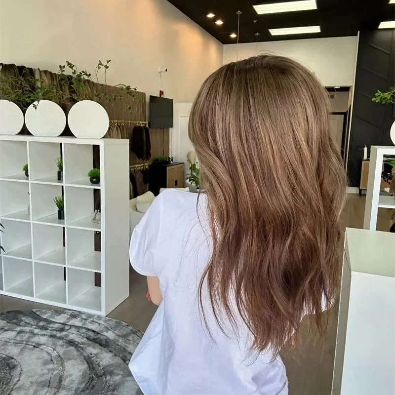 Natural Wave Wigs 26-Inch Chocolate Brown Synthetic HD Lace Front Wig Pre-Plucked Natural Hairline Heat Resistant Daily Wear