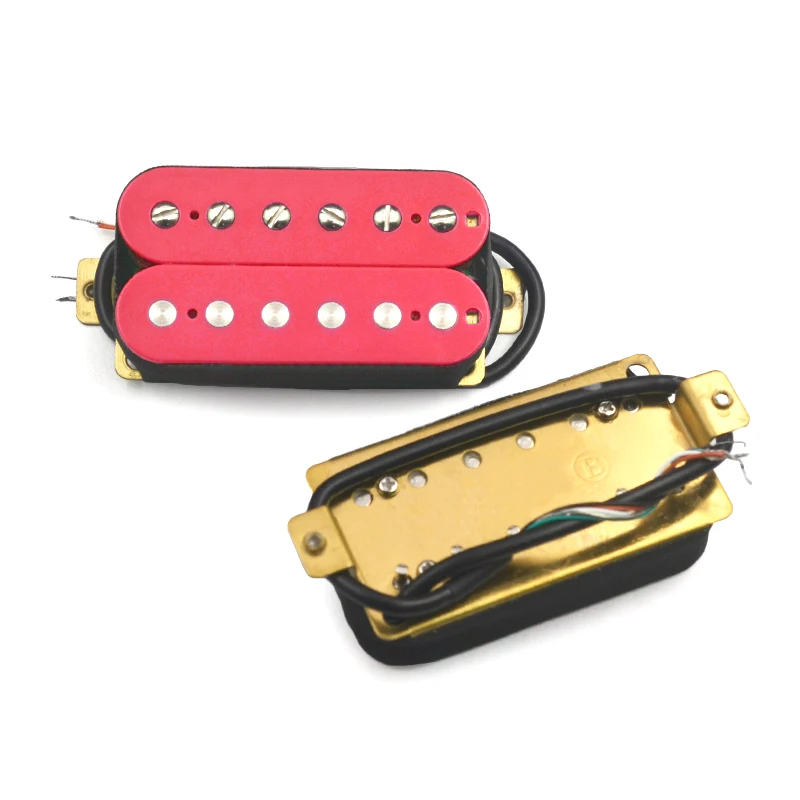 Humbucker Electric Guitar Pickup Coil Spliting Pickup Humbucker Dual Coill Pickup 4 Conduct Cable N-7.5K/B-15K Output Pink