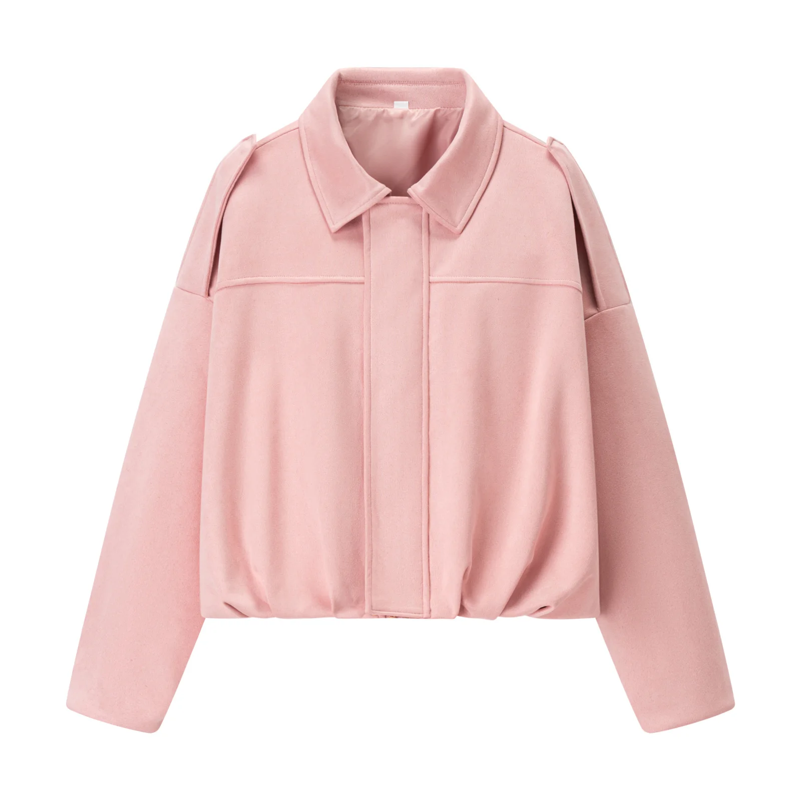 Sli Retro Dimagrante Faion Pilot Jaet Cerniera Casual Batswing Sves Capispalla da donna in poliestere caldo taglio dritto