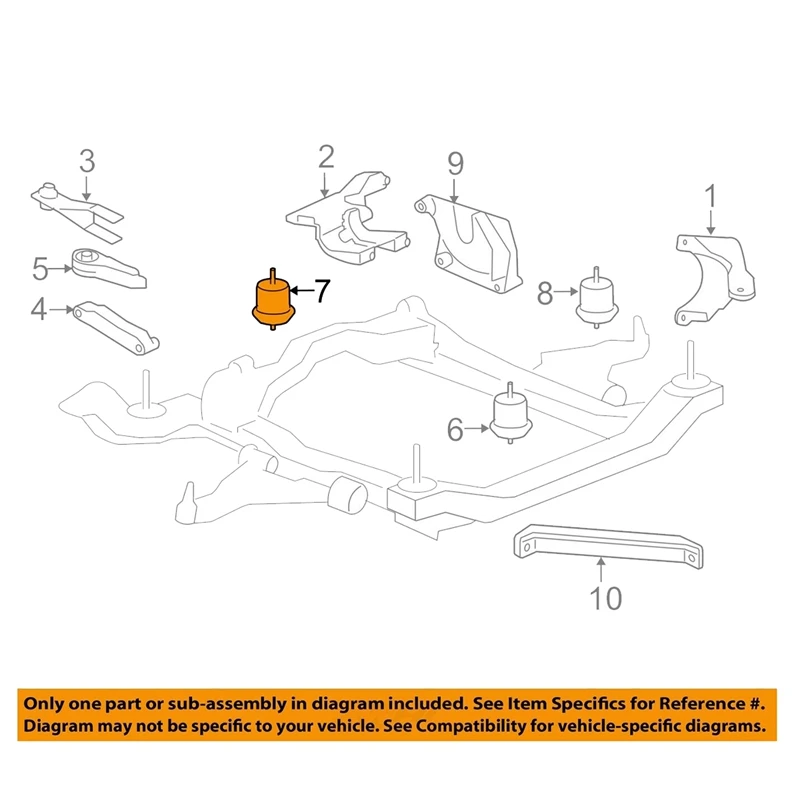 1 PCS Gearbox Foot Glue Engine Front Bracket Machine Foot Pad 25840450 Automotive Supplies