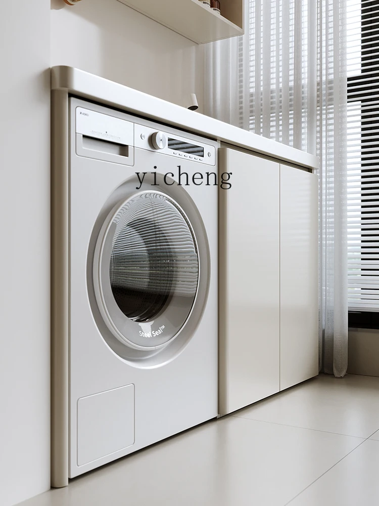 ZK Paint Arc Stainless Steel Washing Machine All-in-One Cabinet Combination Balcony Wash Wardrobe Stainless Steel Whole Washbin