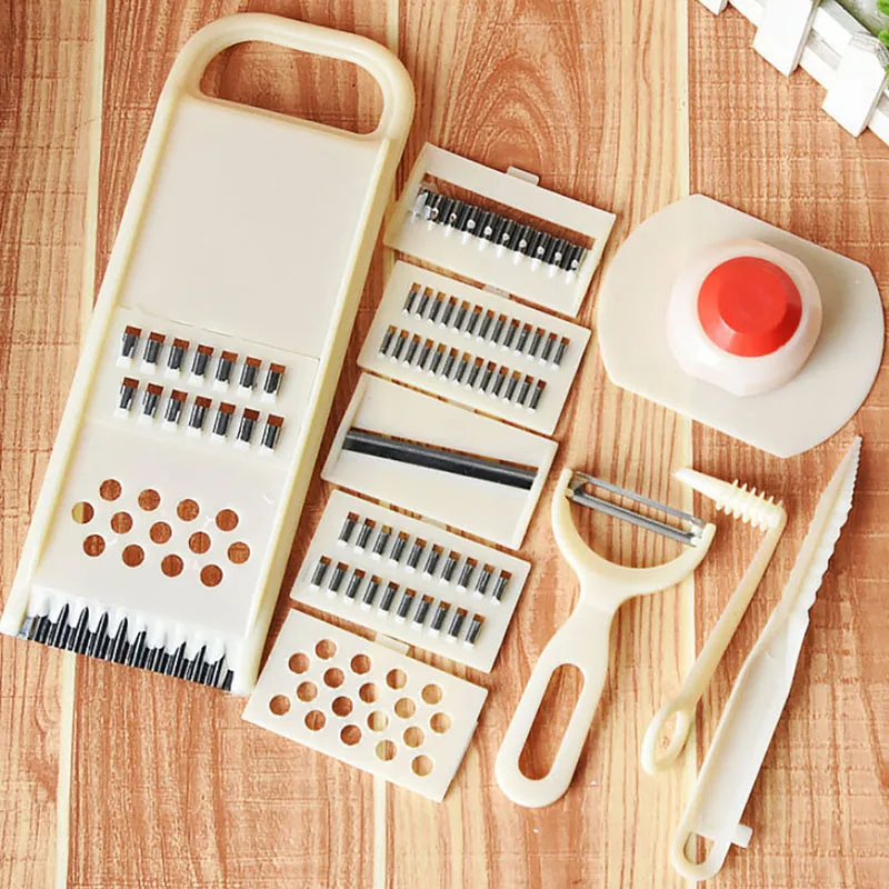 Wooden Potato Grid Slicer Vegetable Grater Corrugated Net Chopper Cutter Wave Knife Chipper Salad Kitchen Shredder Peeler Masher