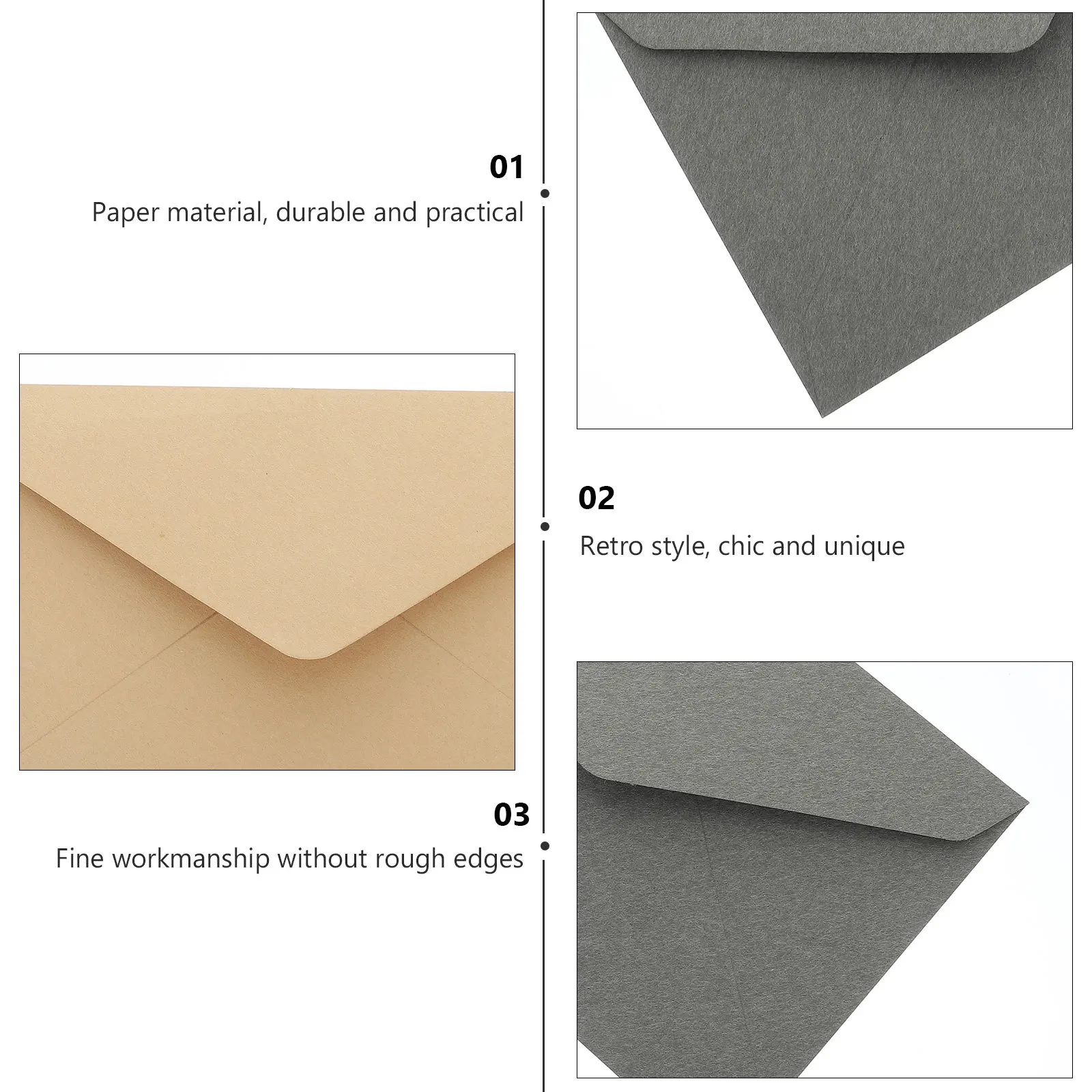 Buste da lettera vintage retrò da 10 pezzi Buste da biglietti d'auguri di carta per inviti Buste di carta per appunti di scrittura