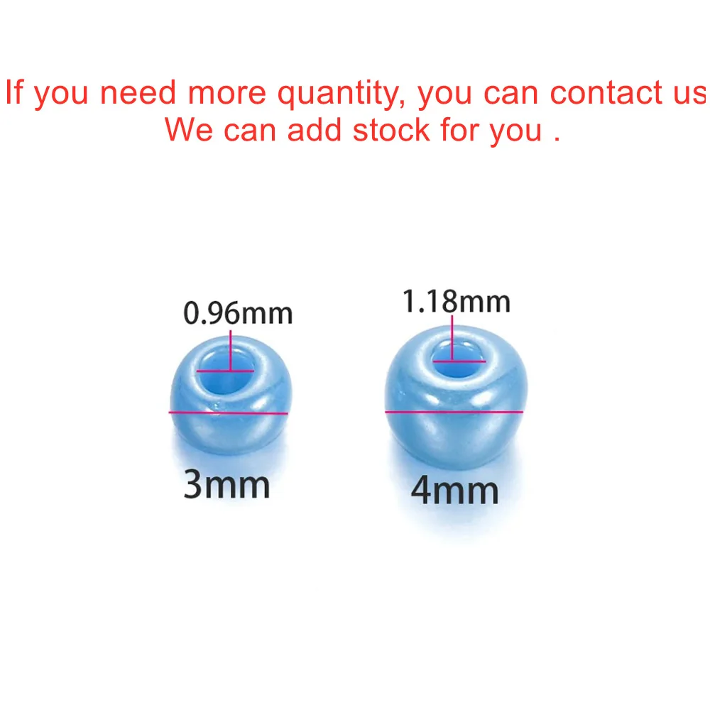 300pcs 3/4mm Czech Glass Seed Beads Round Hole Loose Crystal Bead DIY Bracelet Necklace For Jewelry Making Supplies Accessories