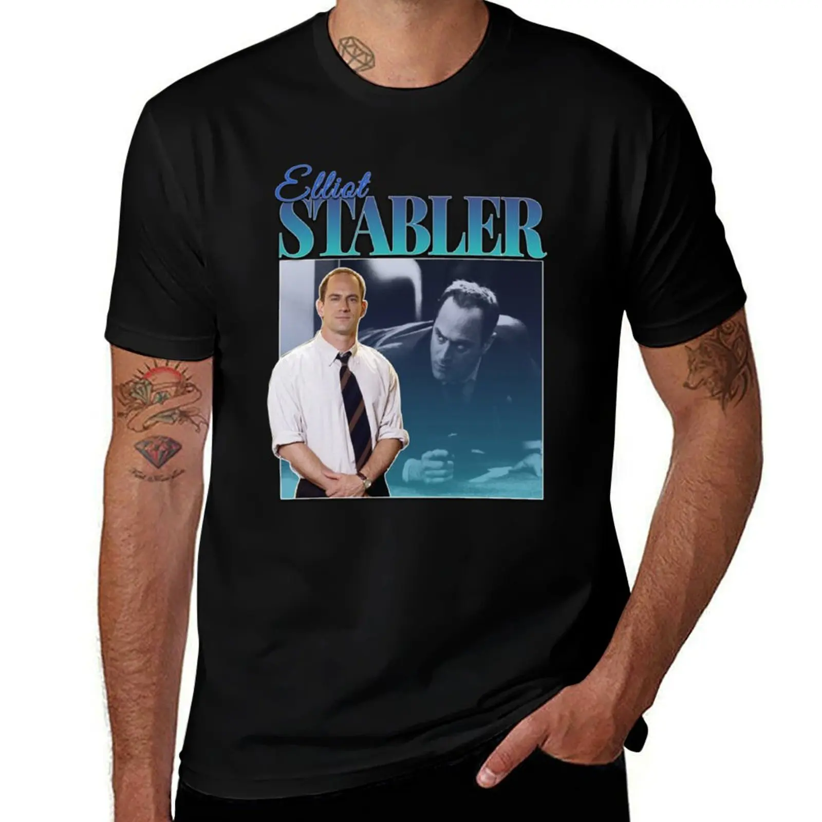 Elliot Stabler T-Shirt rapper graphic tees blacks tee shirts for men