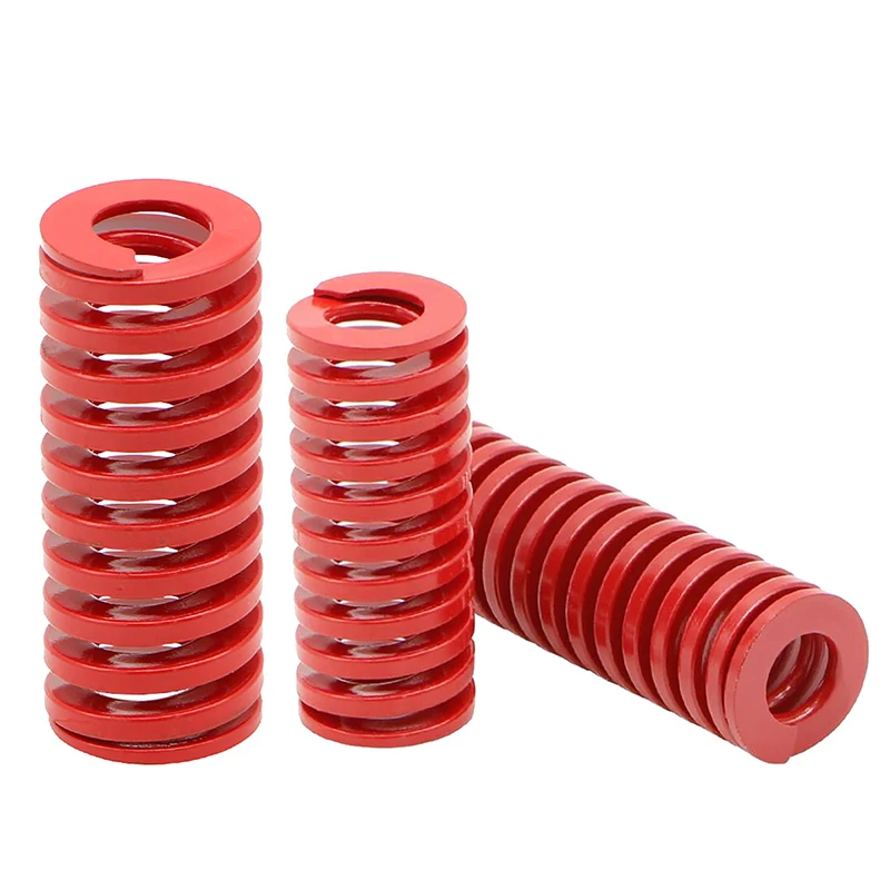 Creamily 3PCS Red Die Mold Springs Medium Load Spiral Stamping Compression Mould Die Spring OD 22mm ID 11mm  Length 60-100mm