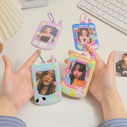 Kawaii Mobile Phone Shape Photo Card Holder Cartoon Idol Photo Protective Display Photocards Protective Holder School Stationery