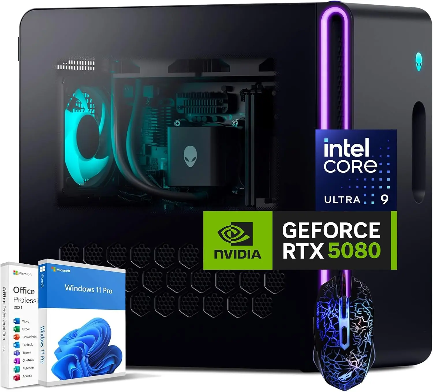 

Alienware Aurora ACT1250 Gaming Desktop, Intel Core Ultra 9 285K(24-Core, up to 5.6GHz), NVIDIA GeForce RTX 5080 GDDR7