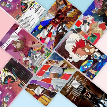 Rapper hip-hop Kanye West Anmie Pellicola adesiva Cover skin per carta di credito Carta bancaria di debito Frontale