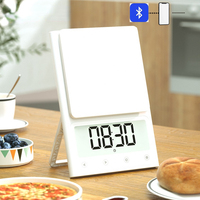 Kitchen Scale 5kg/1g Digital Grams and Ounces for Cooking Coffee Clock, Alarm Clock, Timer, Intelligent Food Scale with Bracket