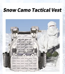 Tactical Vest Outdoor Vest Multi-functional Field Wear-resistant Snow Camouflage