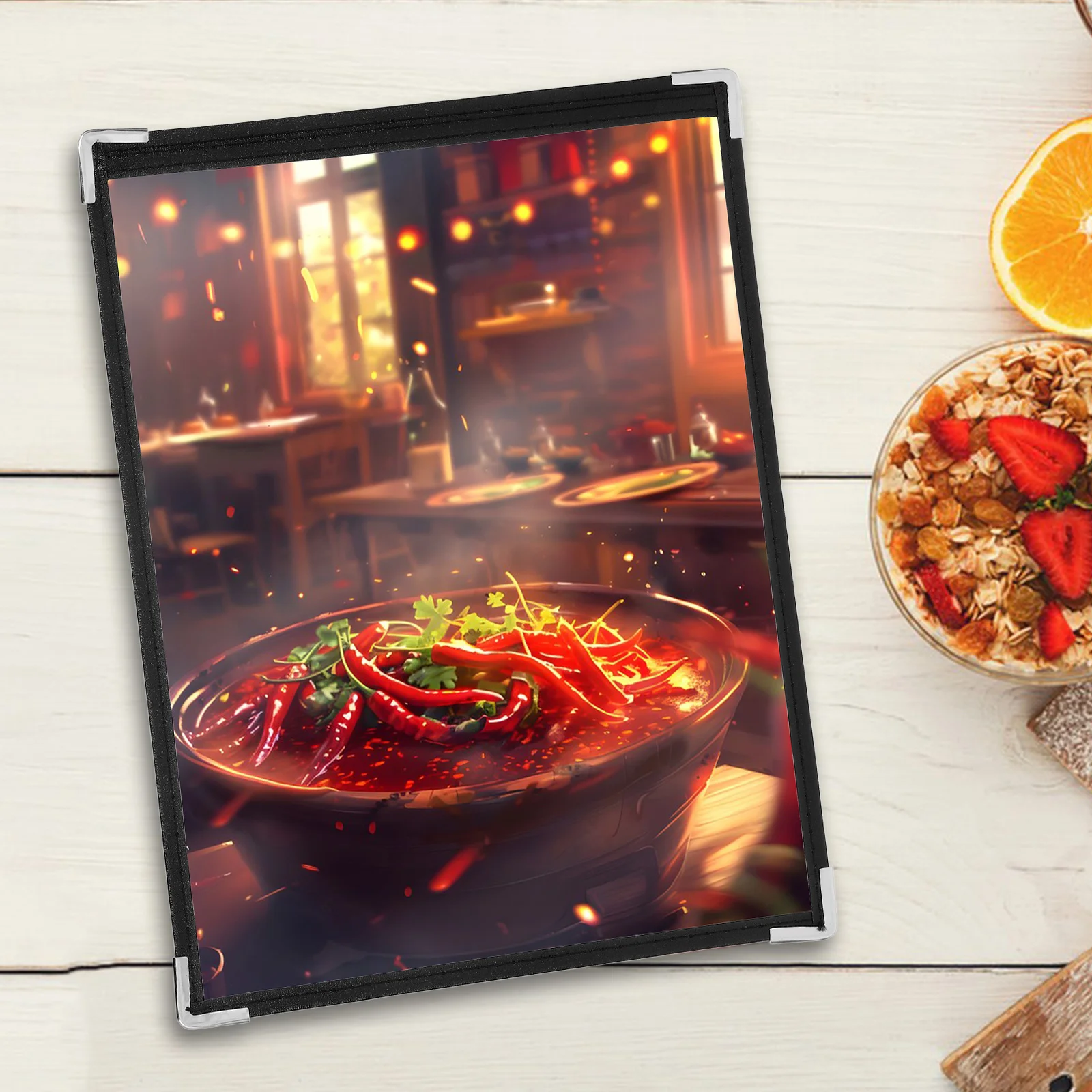 Cubierta de menú de PVC transparente, carpeta transparente desmontable de doble cara, fácil de reemplazar, para restaurantes, cafeterías, barras, soportes de menú A4, organizar