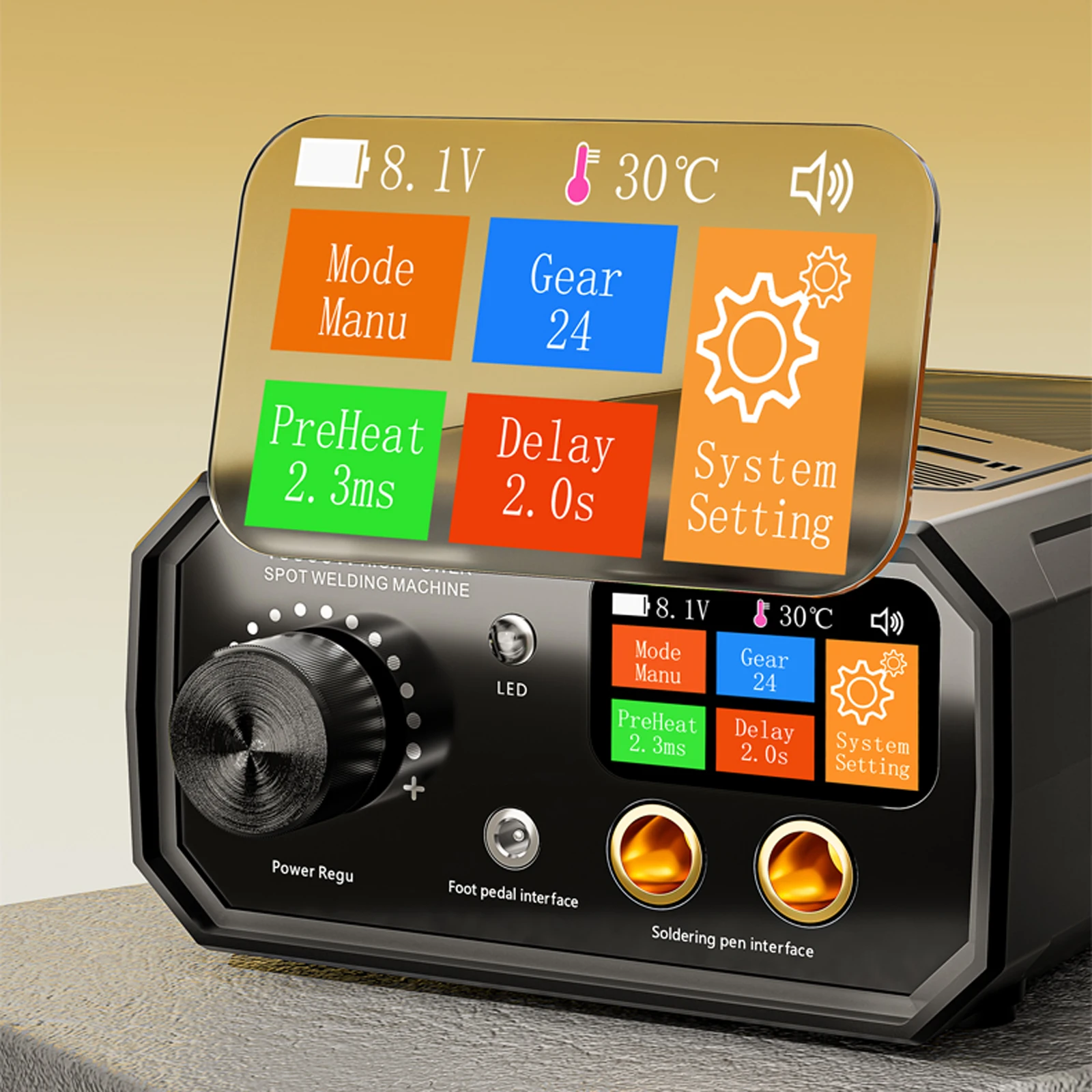 10000W Double Pulse Spot Welder Handheld Welding Machine with Nickel Strip Pen for 18650 Li ion Battery Pack Assembly Tools