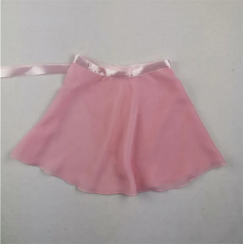 Hot Sale Cheap Kids Girls Child Dance Wear Wrapped Ballet Chiffon Skirts with ribbon