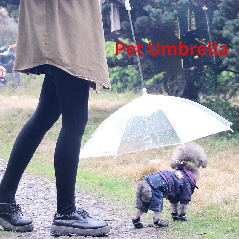 1 Pcs Creative Teddy Poodle Small Dogs Leading Umbrellas Walking Dogs Traveling Out Dogs Waterproof Poncho Pet Products