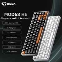 Akko MOD68 HE Keybaord Aluminum CNC 65% Magnetic Switch Rapid Trigger 0.005mm 8K ARGB Gaming Custom Mechanical Keyboard Gasket