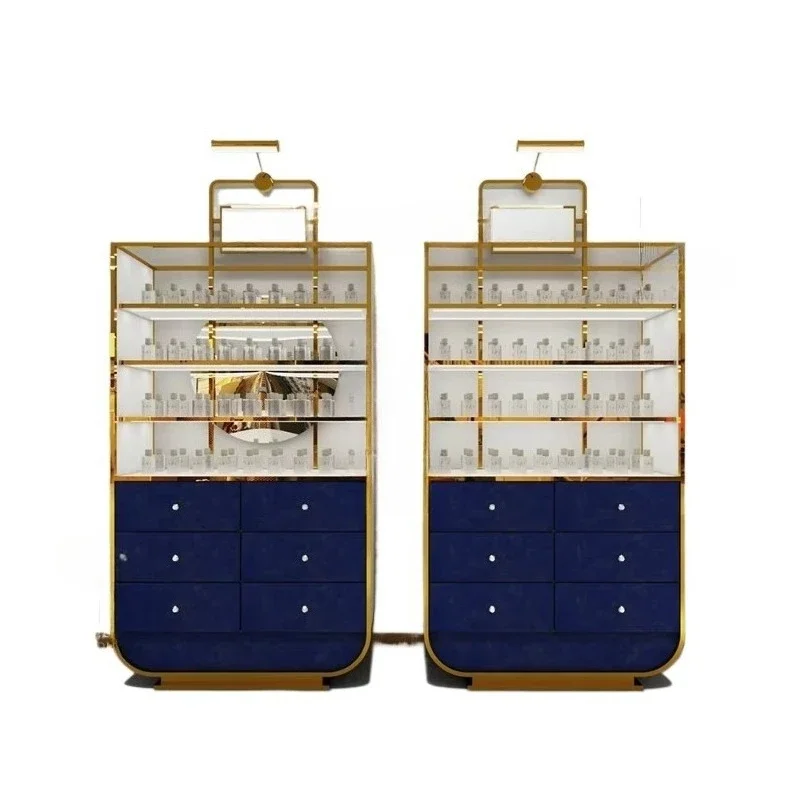 Women's Perfume Shop Display Cabinet 3D Design Layer Light Emitting Diode Light
