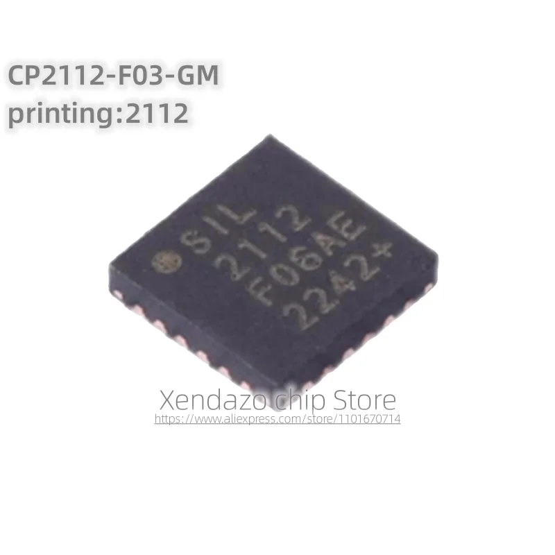 2pcs/lot CP2112-F03-GM Silk screen printing 2112 QFN-24 package Original genuine USB chip